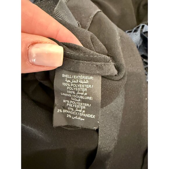 Self Portrait Navy Blue Black High Neck Star Lace Mini Dress - Size XS - Picture 6 of 7